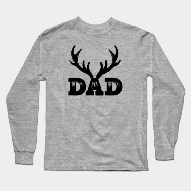 Dad Antlers Long Sleeve T-Shirt by chrissyloo